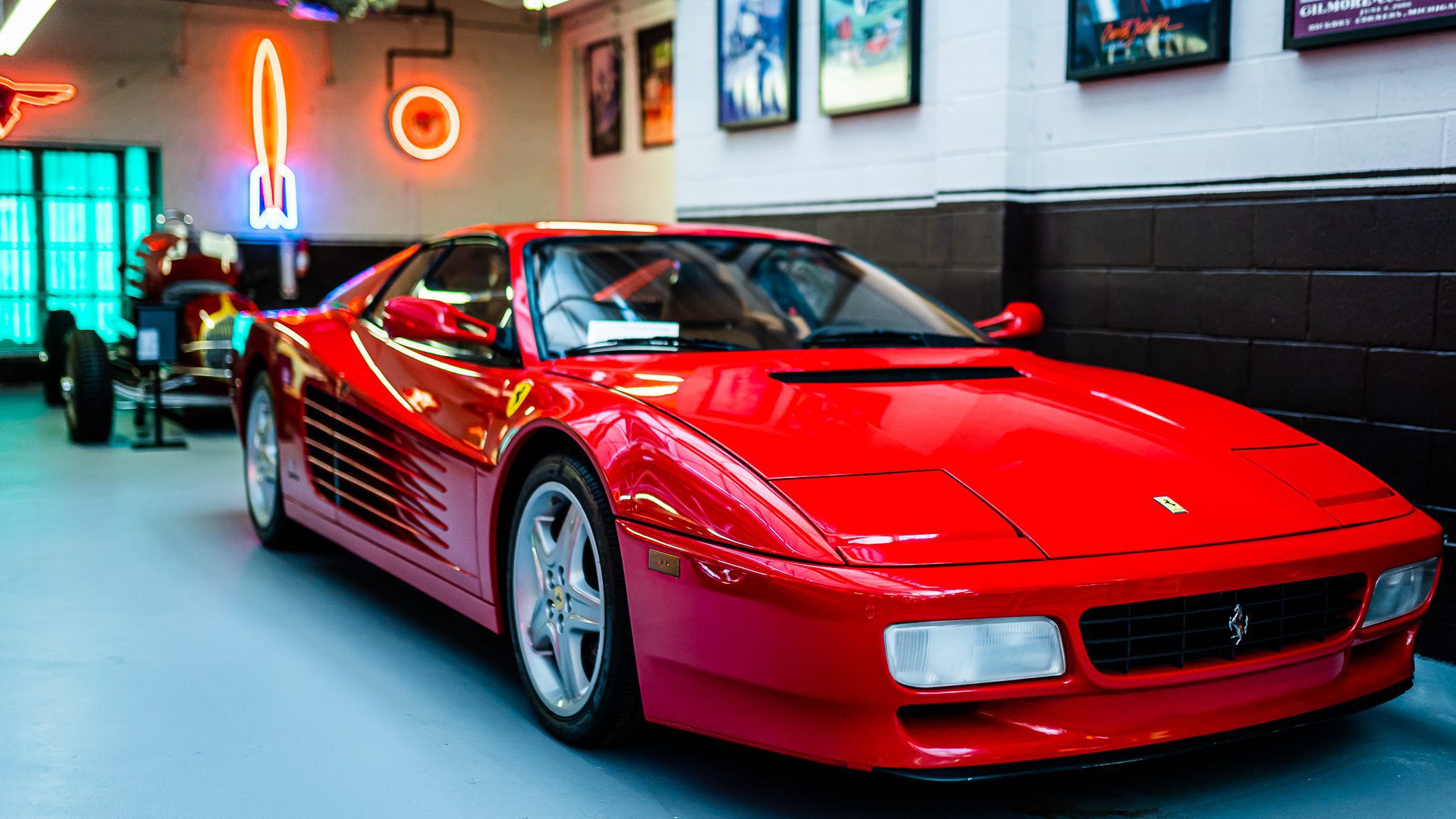 Red Ferrari at Retro Rides Experience at Navy Pier